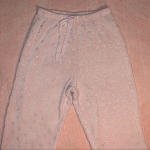 Pink pajama bottoms